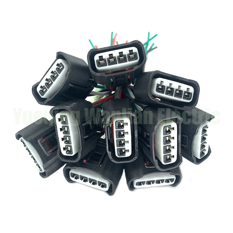 7283-7449-30 4 Pin Ignition Coil Plug Connector Hitam Wanita Auto Plug