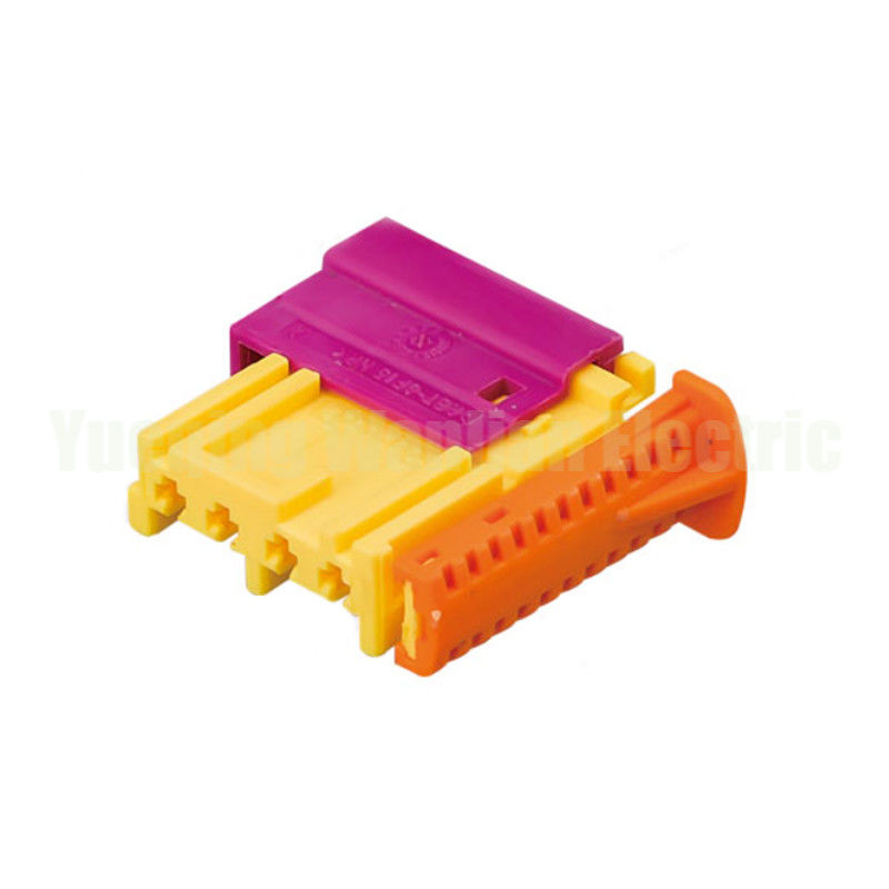 60203904 4 Pin Waterproof Automotive Connector Kuning / Pink Housing Wire Plug Cable Harness