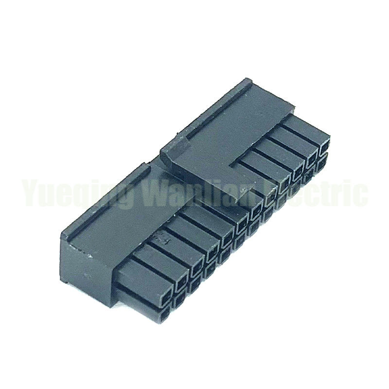 24 PIN 5557 hitam laki-laki untuk PC komputer ATX motherboard konektor daya cangkang plastik Rumah
