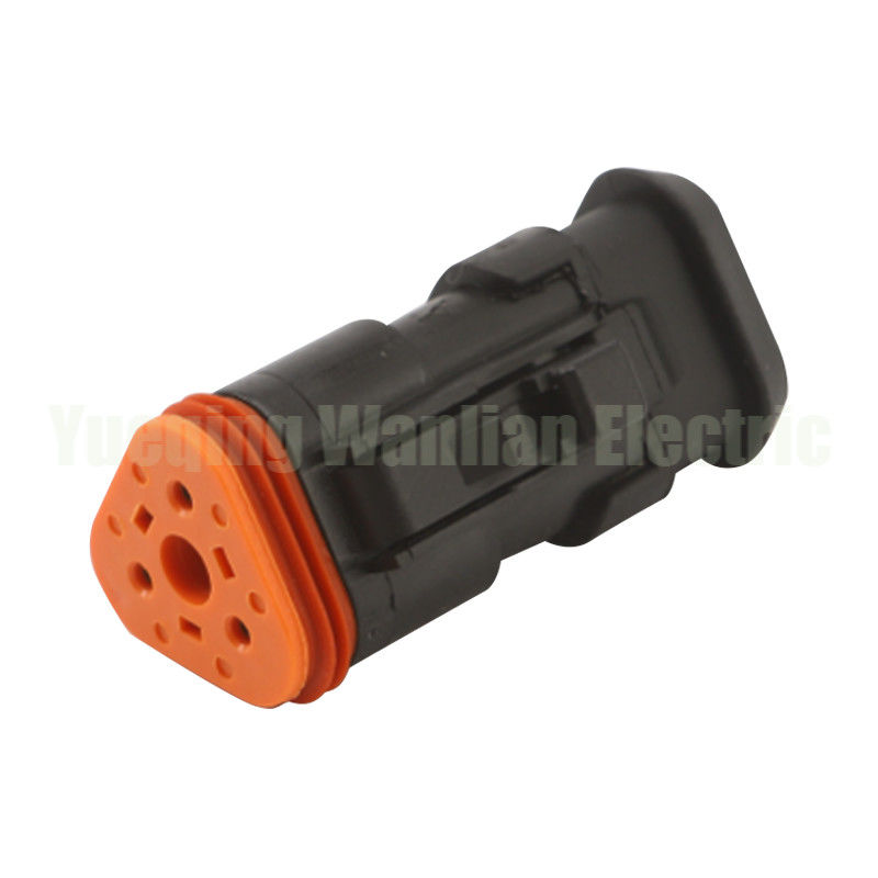DT06-3S-EP11 Deutsch DT Hitam 3 Pin Pria dan Wanita Konektor Dengan Cap ujung panjang