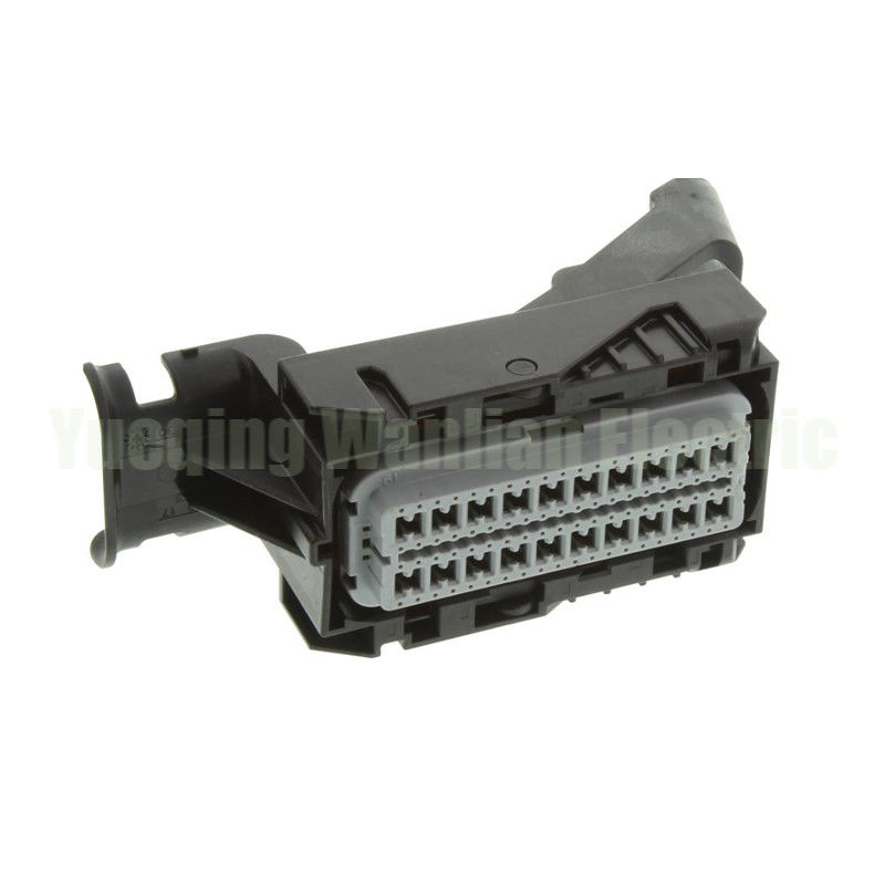 34566-0803 80 Pin Mobil ECU Konektor Soket Hitam Warna
