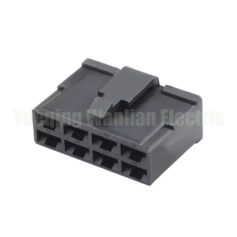 8 Pin 7123-2880 Konektor plastik listrik mobil, konektor kabel mobil hitam