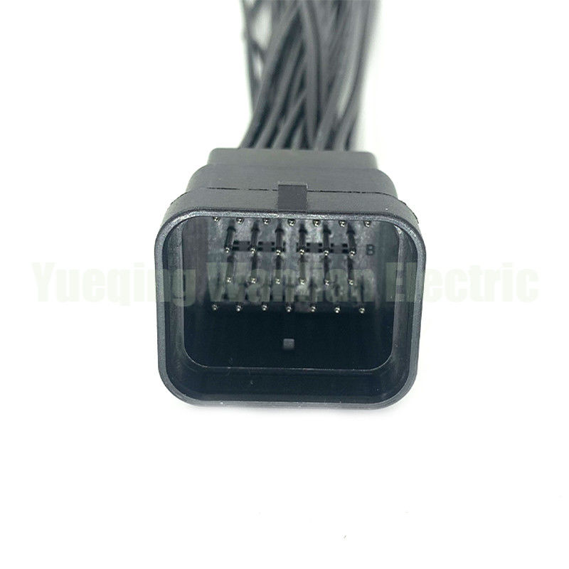 26 Pin WL2621-1.2-11 Steker Konektor Harness Kawat Otomatis Listrik Tahan Air Tersegel Hitam