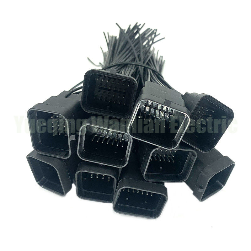 26 Pin WL2621-1.2-11 Steker Konektor Harness Kawat Otomatis Listrik Tahan Air Tersegel Hitam