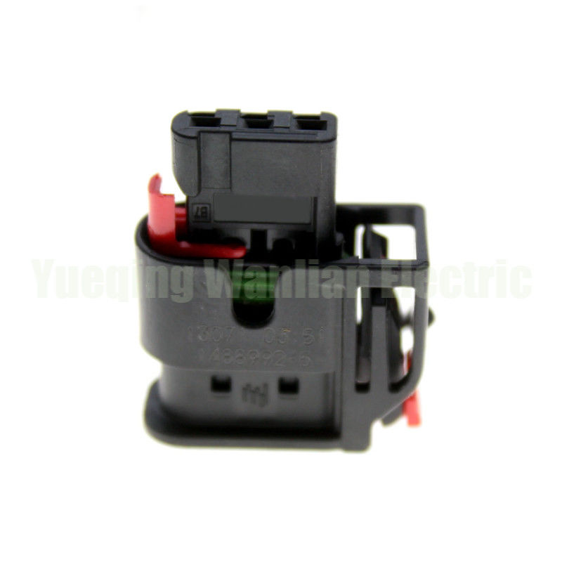 3 Pin 1488992-5 1.2 Seri Steker Tahan Air Otomatis Rakitan AC Soket Kabel Kabel Konektor Listrik Hitam