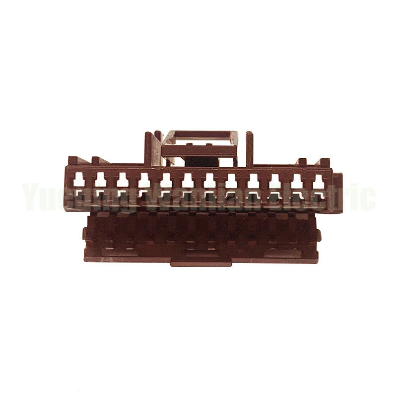 12 Pin 211PC122S1017 Female Unsealed Connector Auto Connector warna cokelat FCI