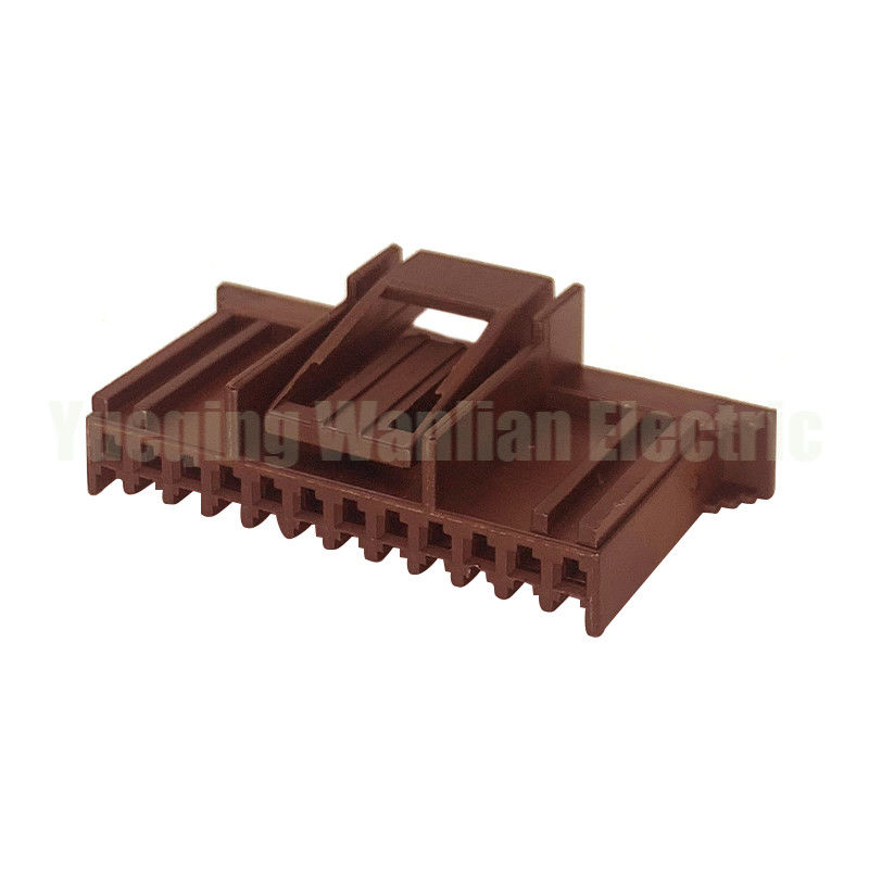 12 Pin 211PC122S1017 Female Unsealed Connector Auto Connector warna cokelat FCI