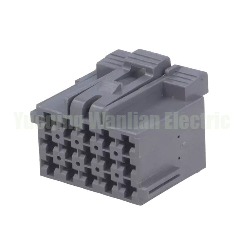 15 Pin 1-967623-6 Mobil Unsealed Connector Auto Modifikasi Plug Parts Grey Automotive AC Assembly Wiring Socket