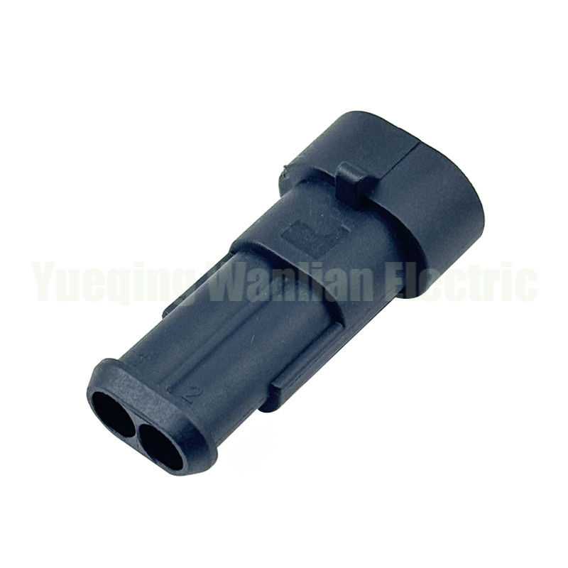 2 Pin 282104-1 Kotak Konektor Otomotif Hitam Konektor Seri 1.5