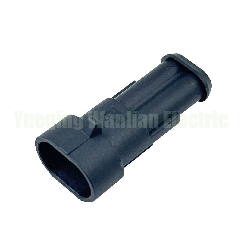 2 Pin 282104-1 Kotak Konektor Otomotif Hitam Konektor Seri 1.5