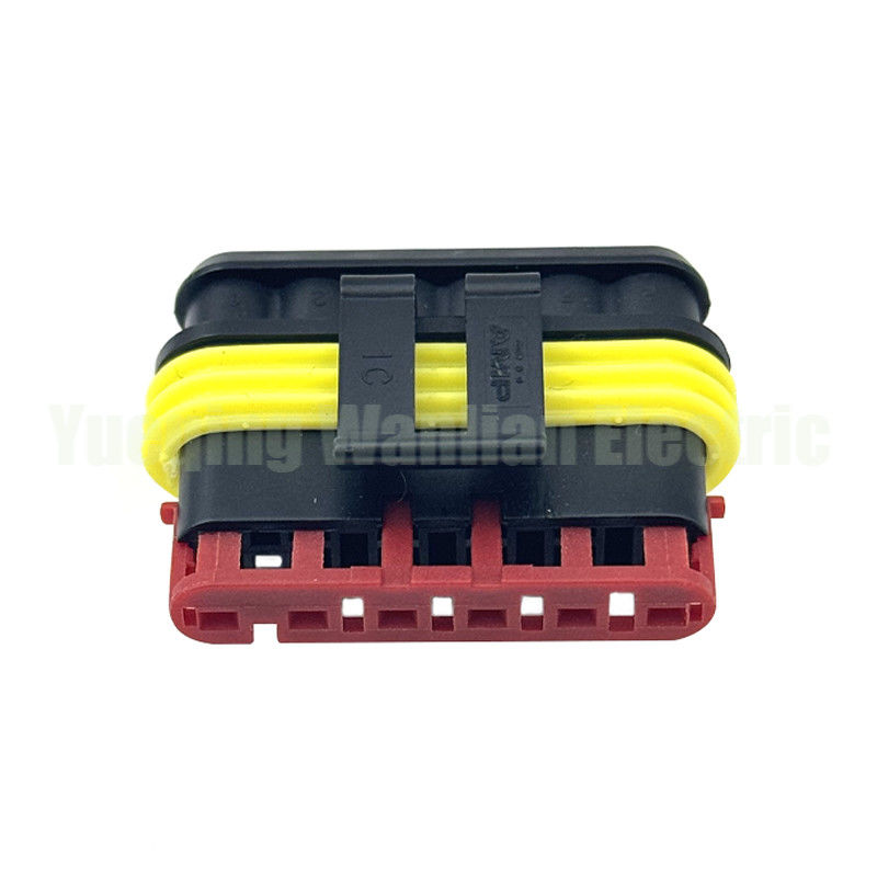 6 Pin 282090-1 Soket Bulat Superseal Crimp Tanpa Kontak Auto Wire Connector
